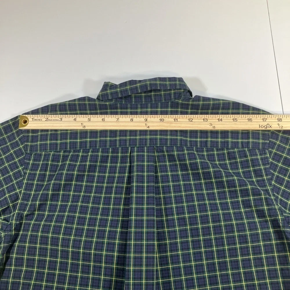Ralph Lauren Shirt Mens XL Tartan Blackwatch Plaid L/S Button Down Slim Fit Pony